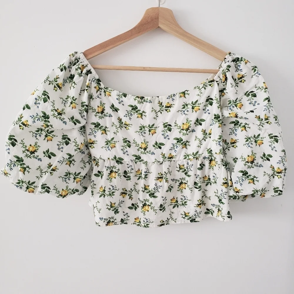 FAITHFULL THE BRAND floral crop top